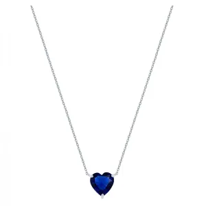 Blue Sapphire Heart Necklace