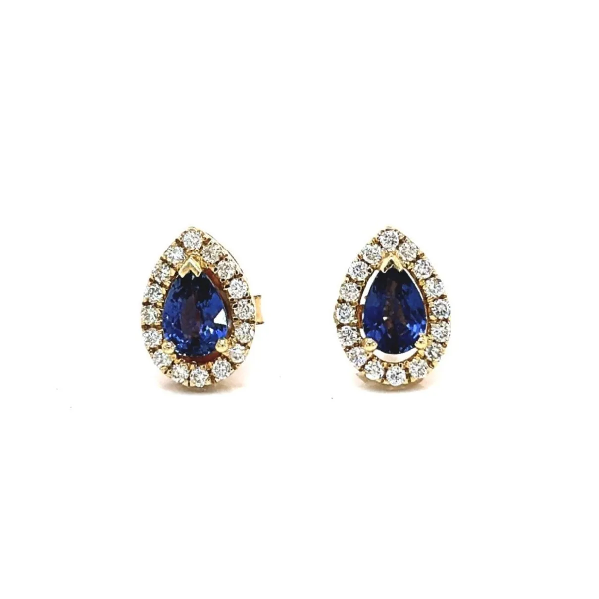 Blue Sapphire Studs-14k