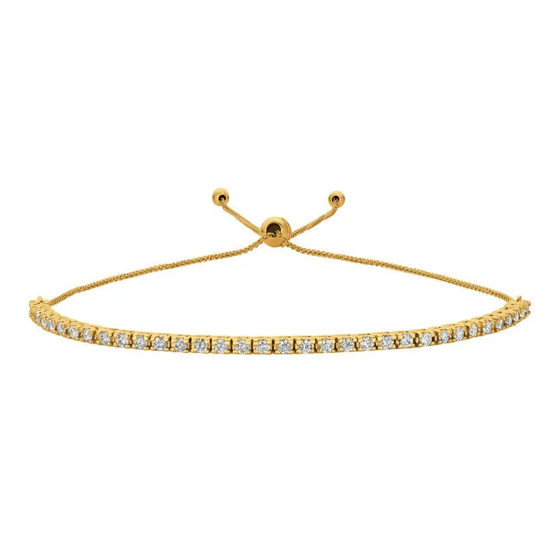BOLO DIAMOND BRACELET 14K GOLD (1 CTW) 1