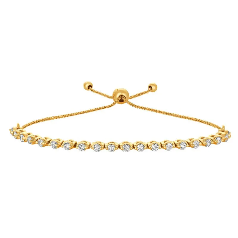 BOLO DIAMOND BRACELET 14K GOLD (1 CTW) 2