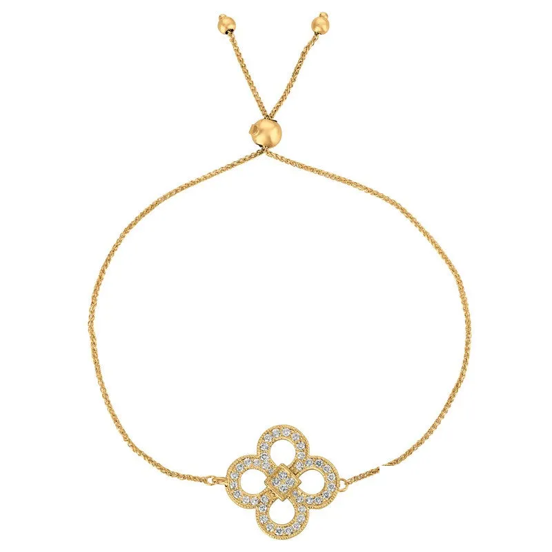 BOLO DIAMOND CLOVER BRACELET 14K GOLD (0.37 CTW)