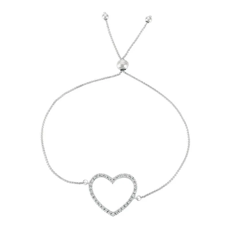 BOLO DIAMOND HEART BRACELET 14K GOLD (0.33 CTW)