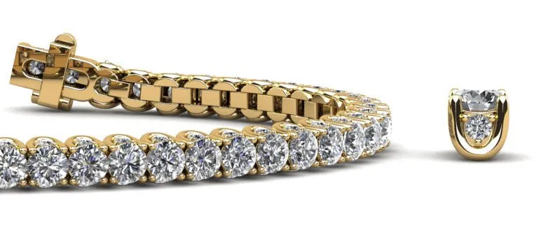 Boundless Brilliance Lab-Grown Diamond Tennis Bracelet with 6.78 ct.(finished) 1.2mm, 3mm