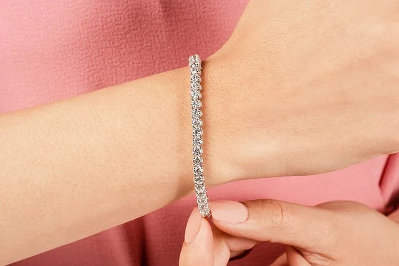 Boundless Brilliance Lab-Grown Diamond Tennis Bracelet with 6.78 ct.(finished) 1.2mm, 3mm