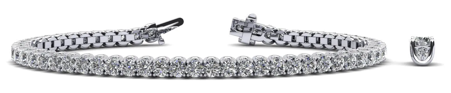 Boundless Brilliance Lab-Grown Diamond Tennis Bracelet with 6.78 ct.(finished) 1.2mm, 3mm