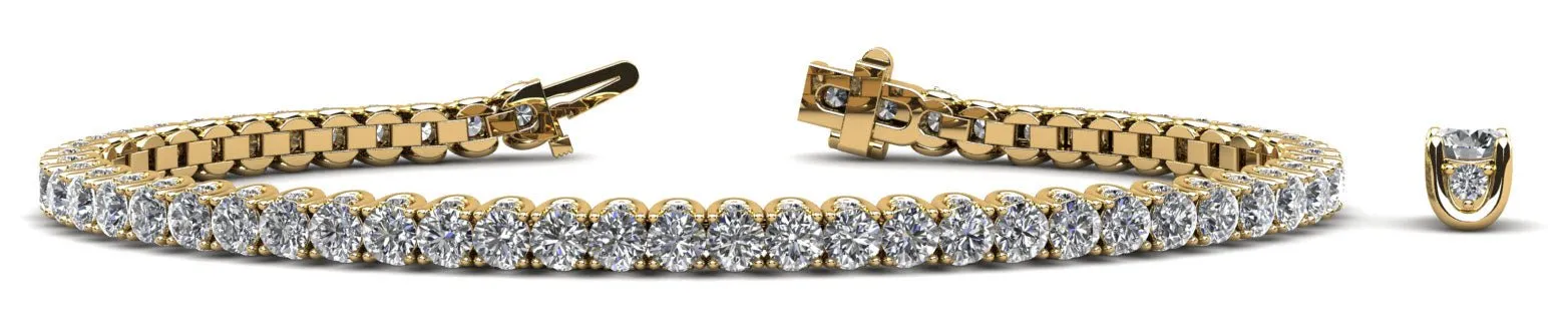 Boundless Brilliance Lab-Grown Diamond Tennis Bracelet with 6.78 ct.(finished) 1.2mm, 3mm