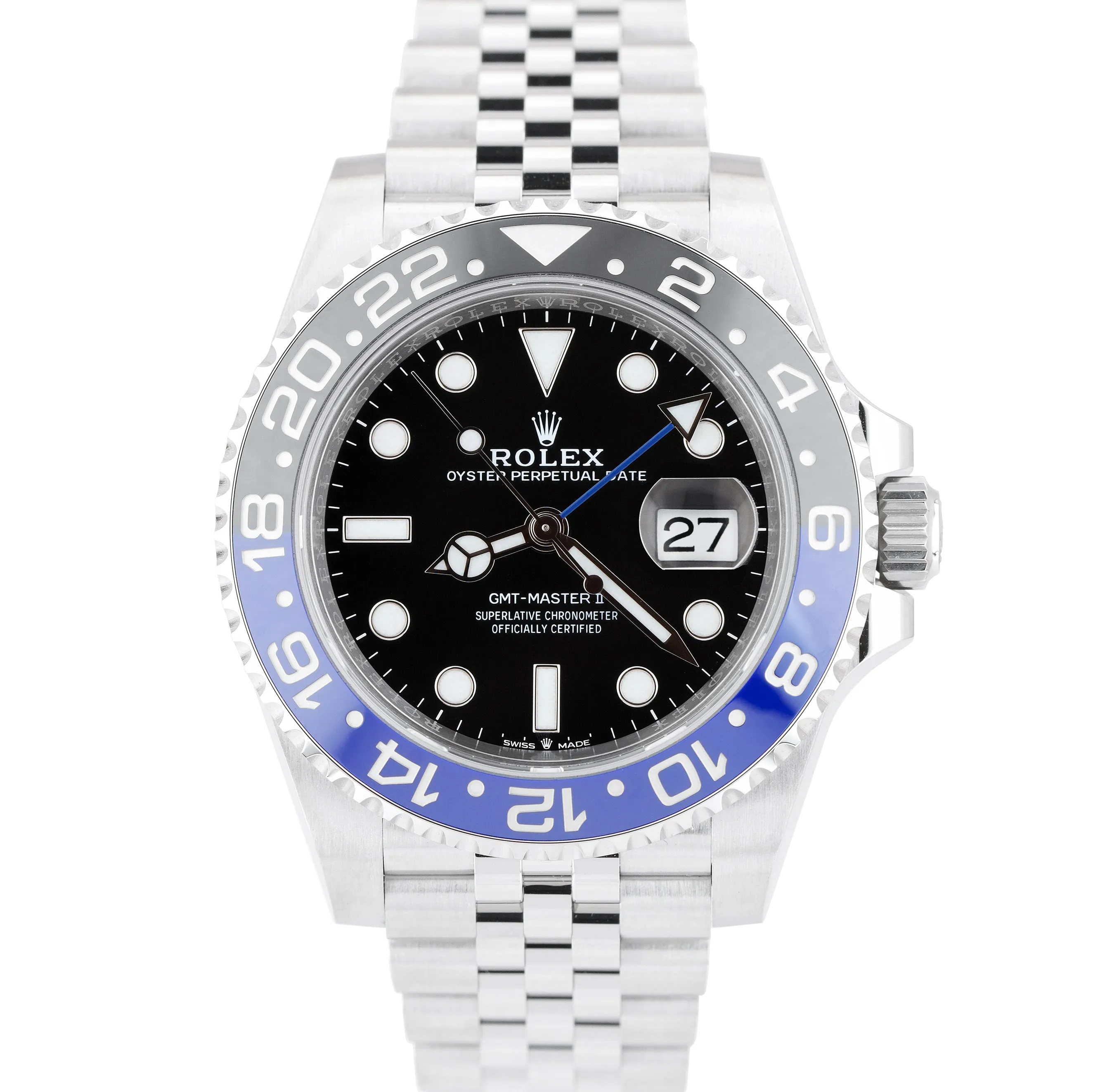 BRAND NEW 2021 Rolex GMT-Master II Batman Black Blue SS Ceramic 40mm 126710 BLNR