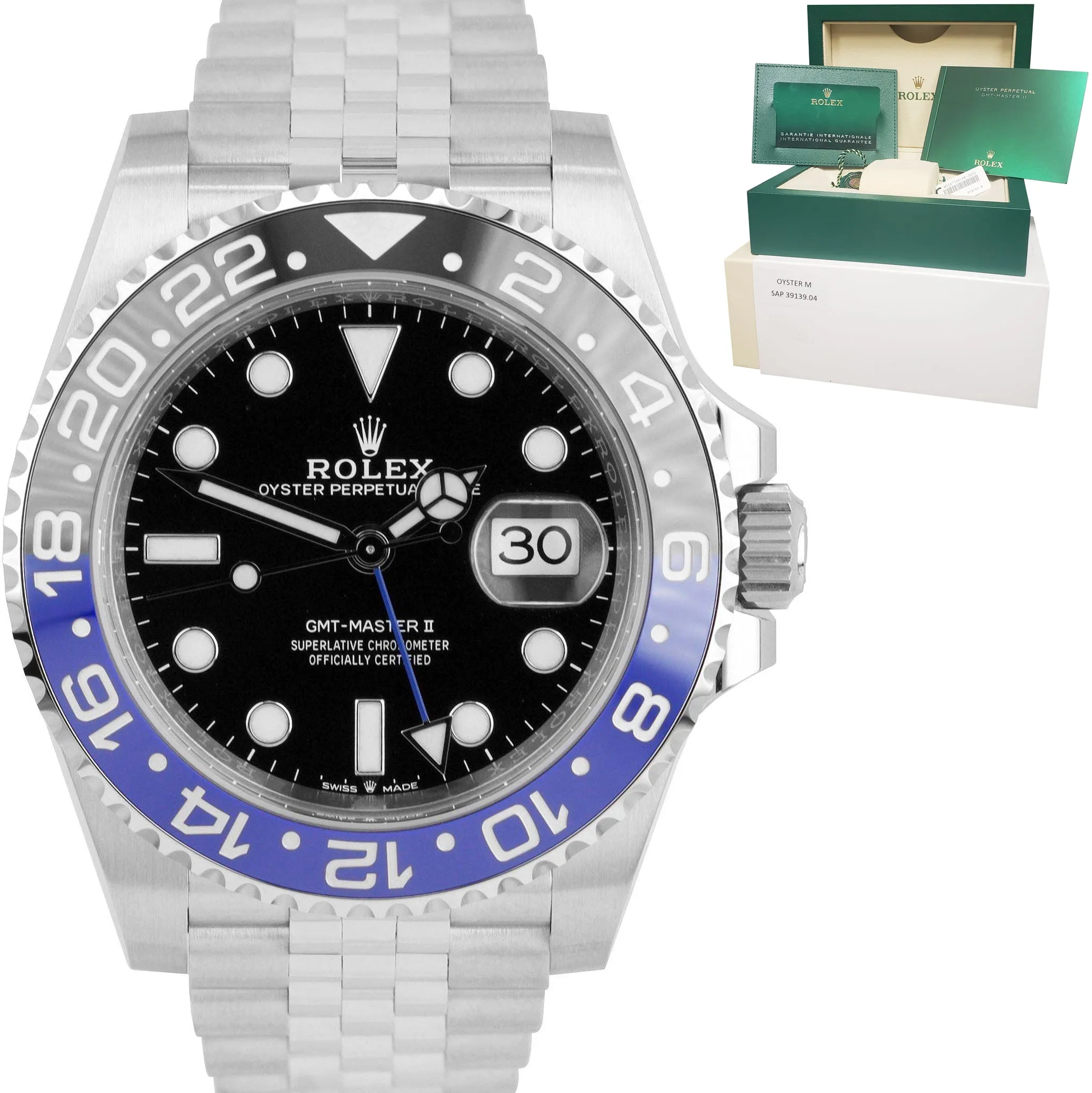 BRAND NEW MAR. 2021 Rolex GMT-Master II Batman Black Blue SS Ceramic 126710 BLNR
