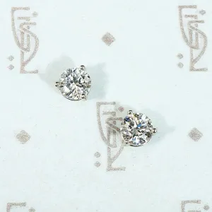Bright Vintage 0.83tcw Diamonds in Platinum Martini Studs