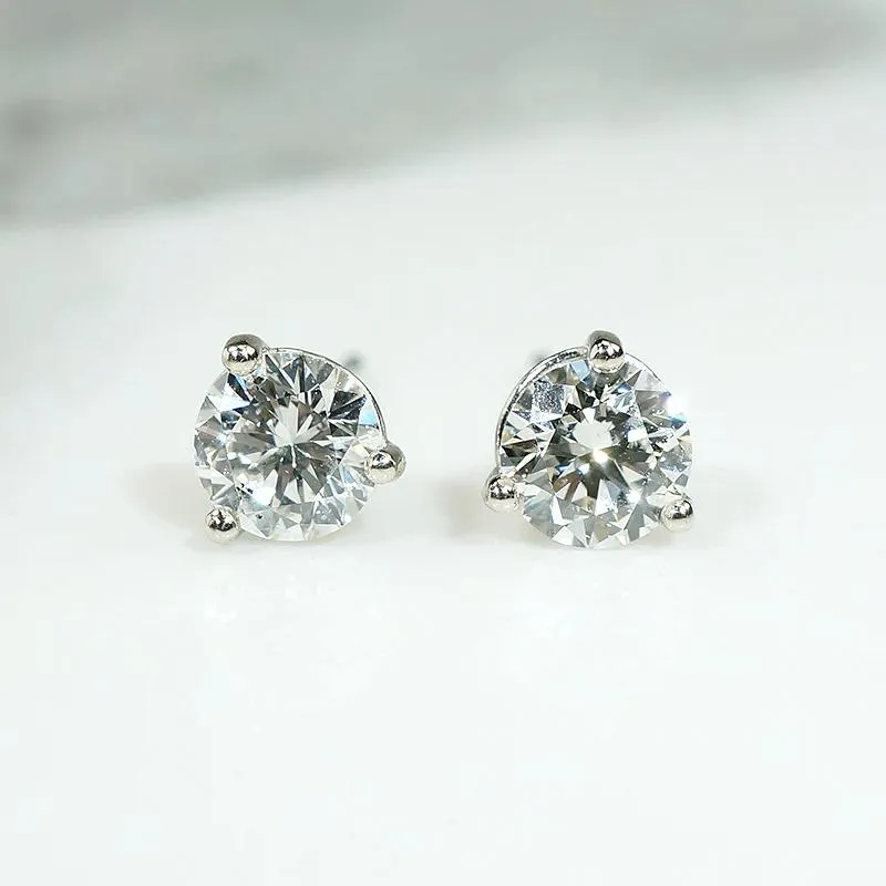 Bright Vintage 0.83tcw Diamonds in Platinum Martini Studs