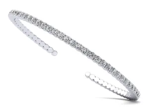 Brilliant Cut Round Diamond Flexible Bangle Diamond  with 2.05 ct.(finished) 2mm
