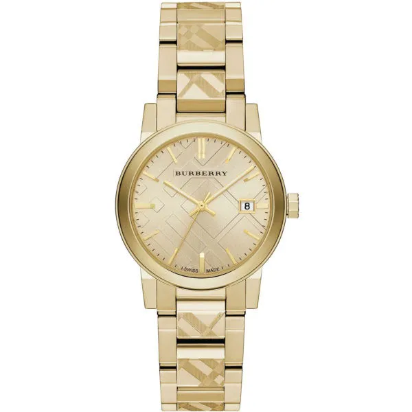 Burberry Gold Stainless Steel Gold Dial Quartz Watch for Ladies - BU9145