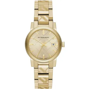 Burberry Gold Stainless Steel Gold Dial Quartz Watch for Ladies - BU9145
