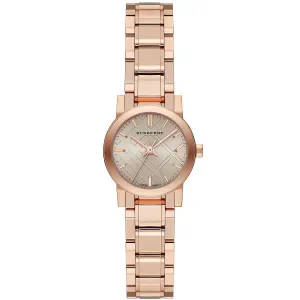 Burberry Rose Gold Stainless Steel Beige Dial Quartz Watch for Ladies - BU9228