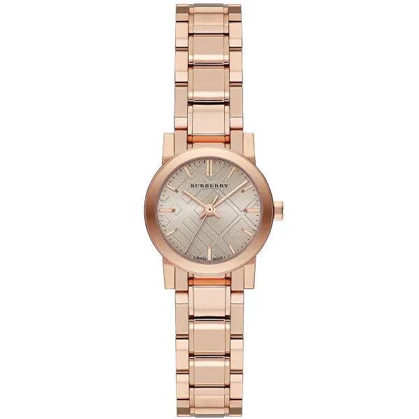 Burberry Rose Gold Stainless Steel Beige Dial Quartz Watch for Ladies - BU9228