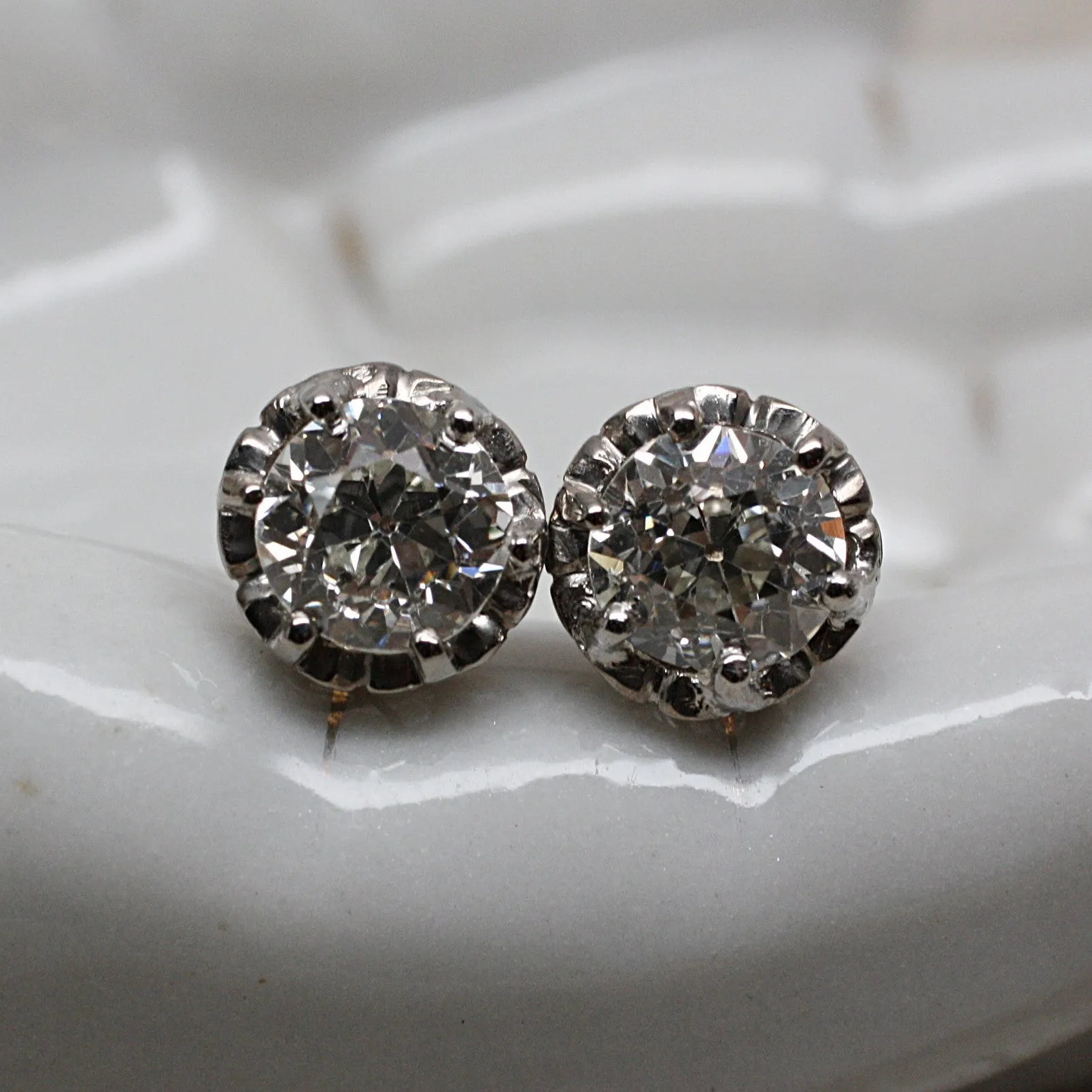 c1920 Diamond Studs