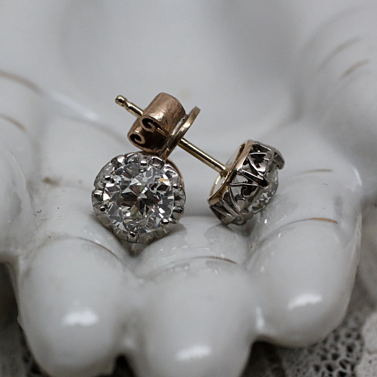 c1920 Diamond Studs