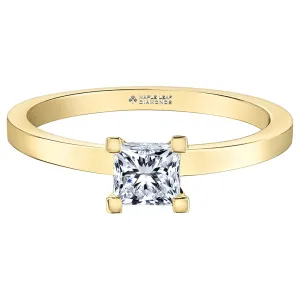 Canadian Princess Cut Diamond Solitaire Ring