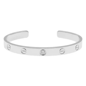 Cartier 18K White Gold Diamond Love Bracelet