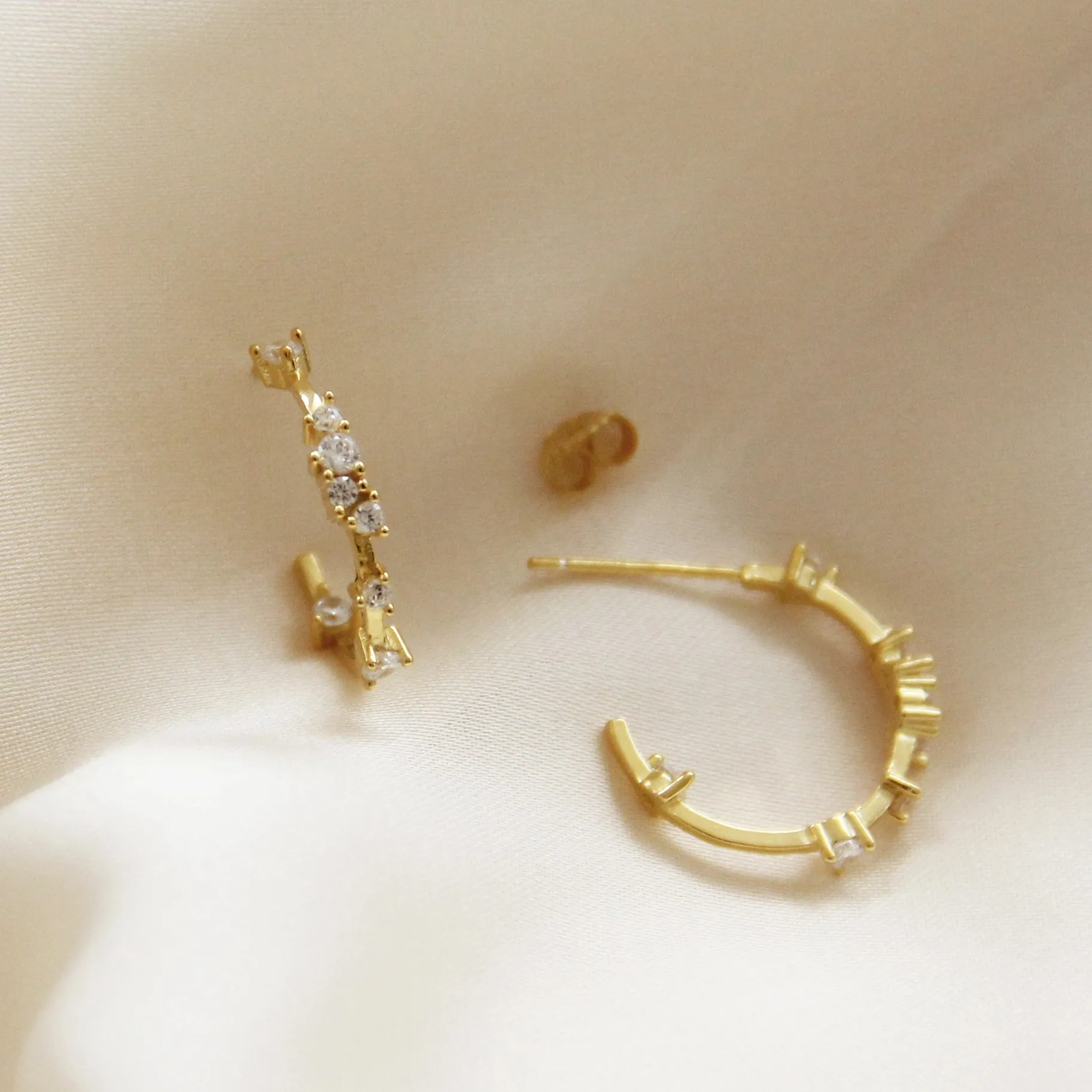 celestine semi hoop earrings