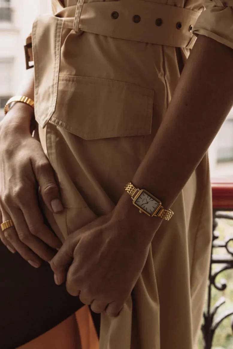 CENDRE MASON WATCH - GOLD/WHITE
