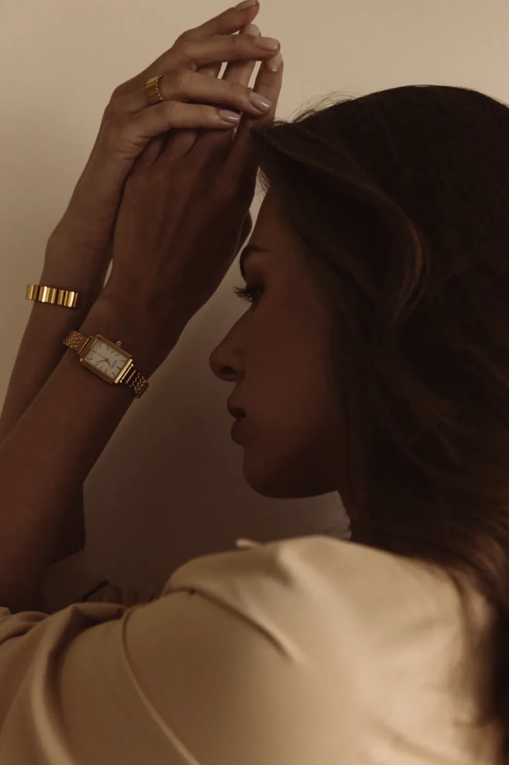 CENDRE MASON WATCH - GOLD/WHITE