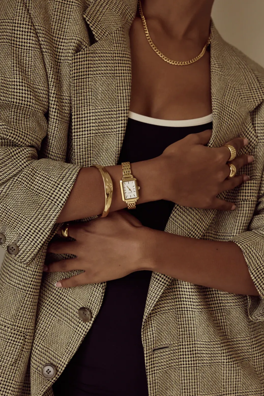 CENDRE MASON WATCH - GOLD/WHITE
