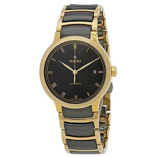 Centrix Automatic Black Dial Gold PVD Black Ceramic Ladies Watch R30079152