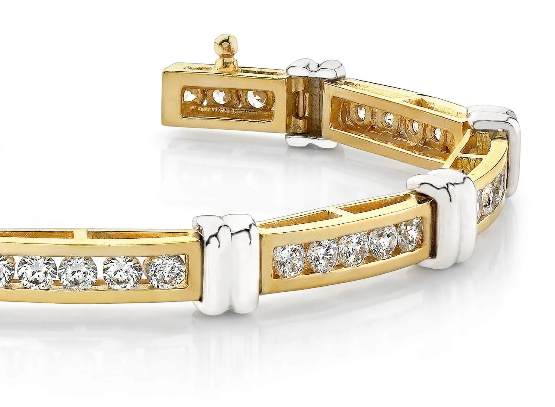 Channel Set Diamond Bracelet with 2.48 ct.(finished) 2.5mm