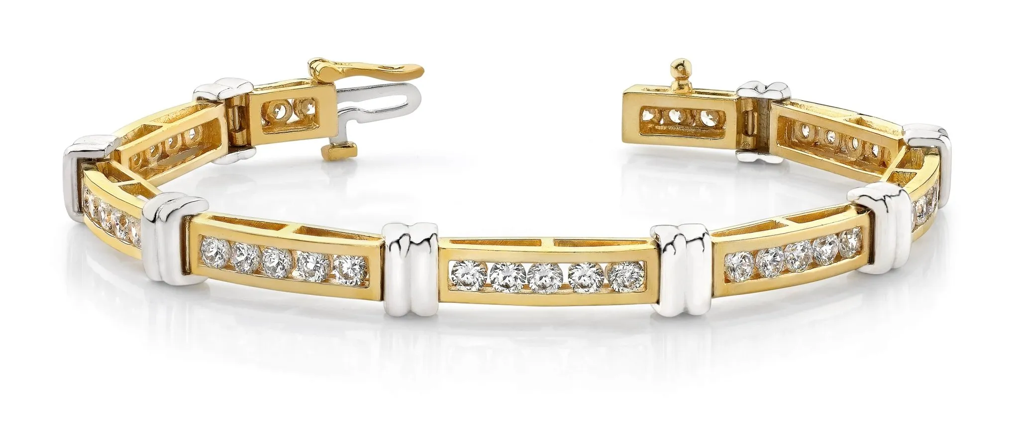 Channel Set Diamond Bracelet with 2.48 ct.(finished) 2.5mm