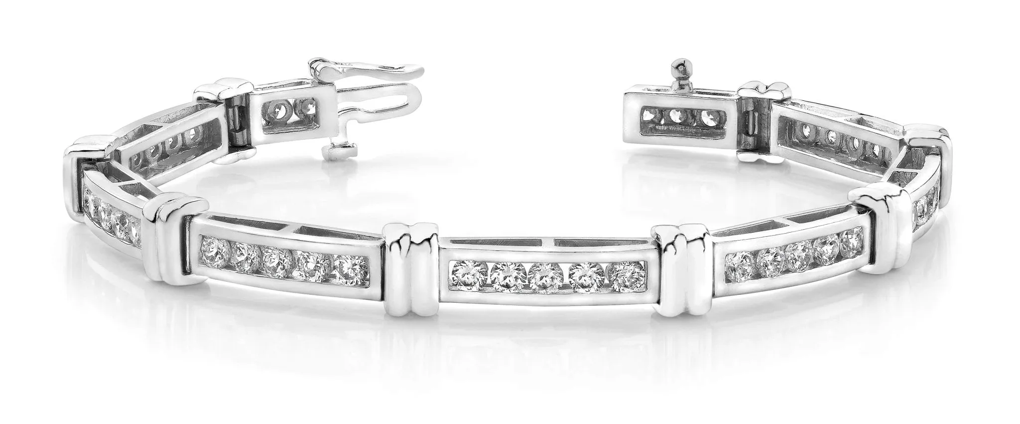 Channel Set Diamond Bracelet with 2.48 ct.(finished) 2.5mm