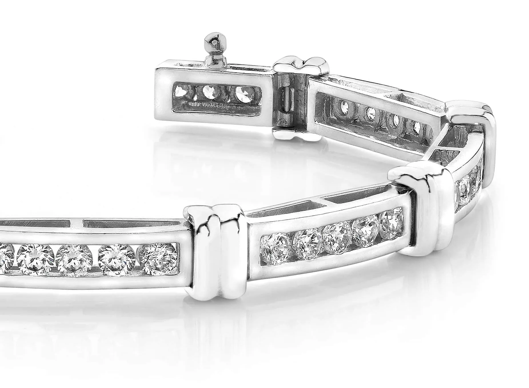 Channel Set Diamond Bracelet with 2.48 ct.(finished) 2.5mm