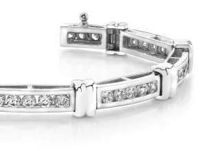Channel Set Diamond Bracelet with 2.48 ct.(finished) 2.5mm