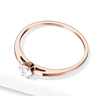 Children's and Teens' Rings:  Surgical Steel with Rose Gold IP, Size 7