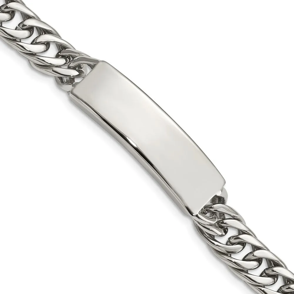 Chisel Stainless Steel Antiqued and Polished Curb Chain 8.5 inch ID Bracelet