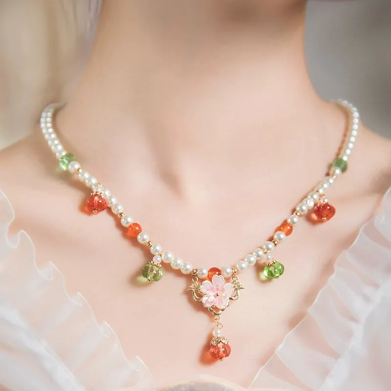 Chuan Zhu 串珠 Vermillion Strings Various Beaded Tang Song Necklaces