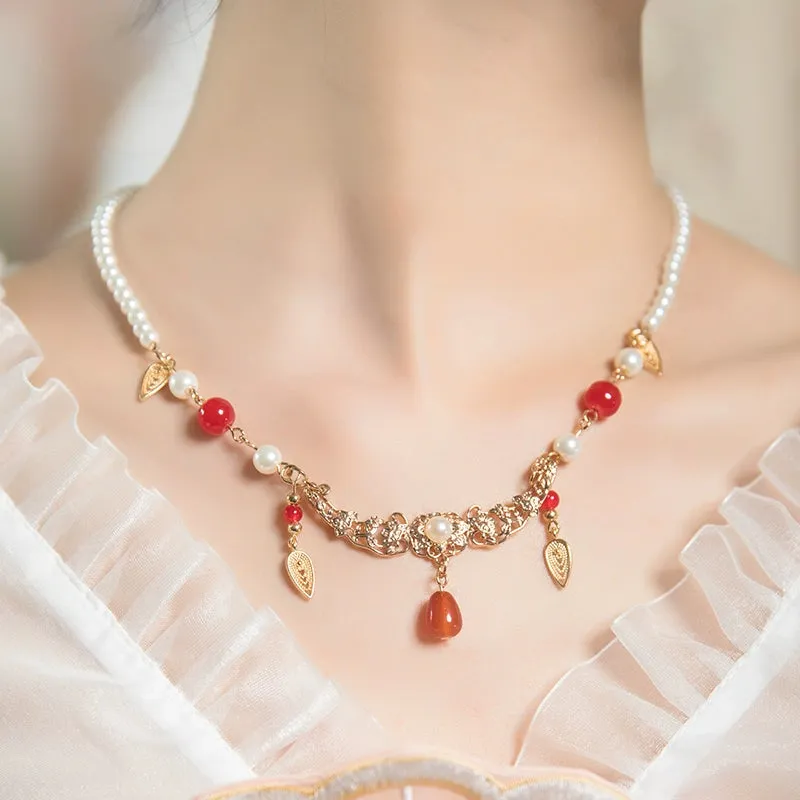 Chuan Zhu 串珠 Vermillion Strings Various Beaded Tang Song Necklaces