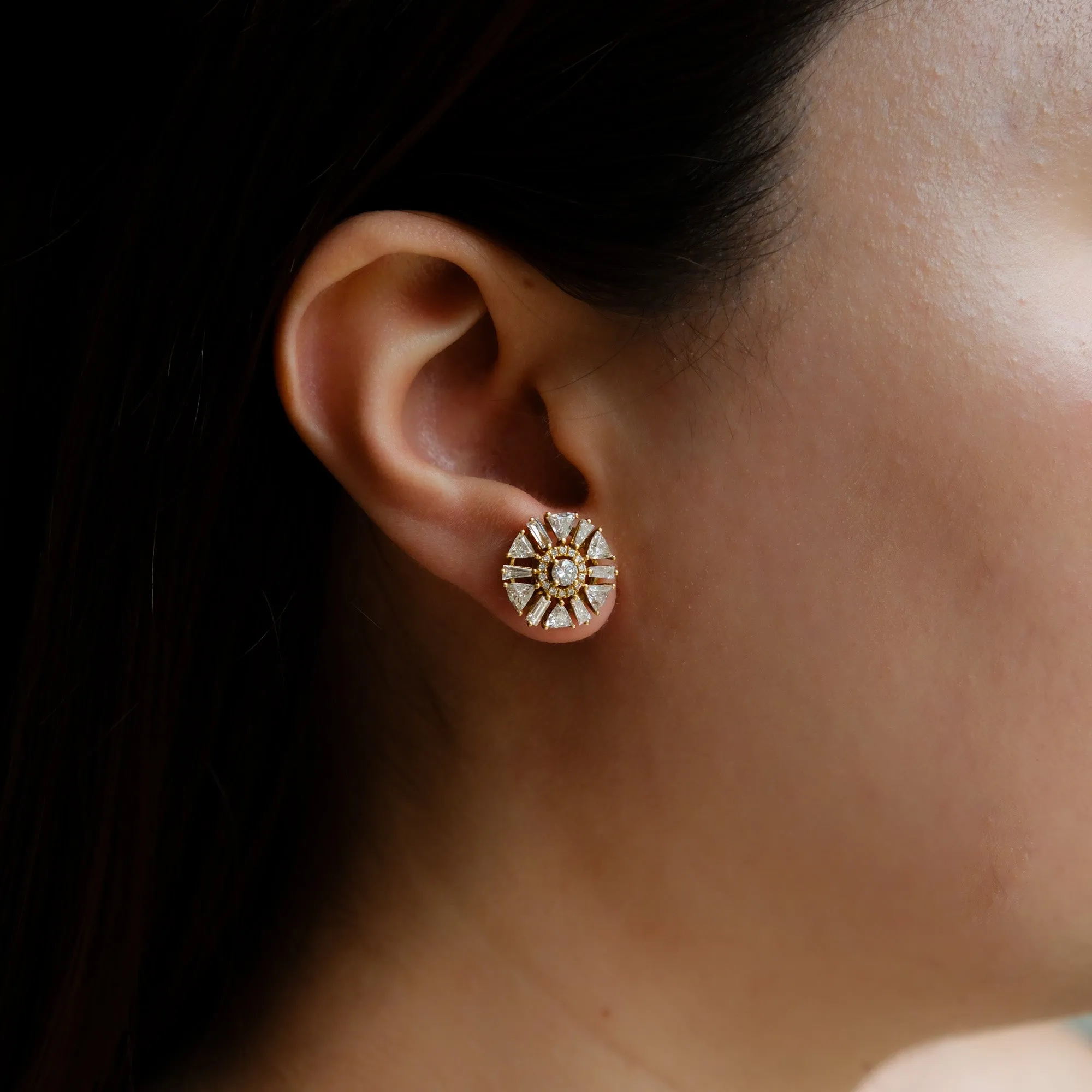 Citrus Grande Diamond Stud Earrings