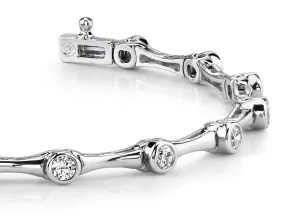 Classic Column Link Diamond Bracelet with 2.60 ct.(finished) 3.8mm