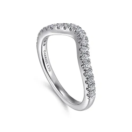 Classic Curved Diamond Wedding Band