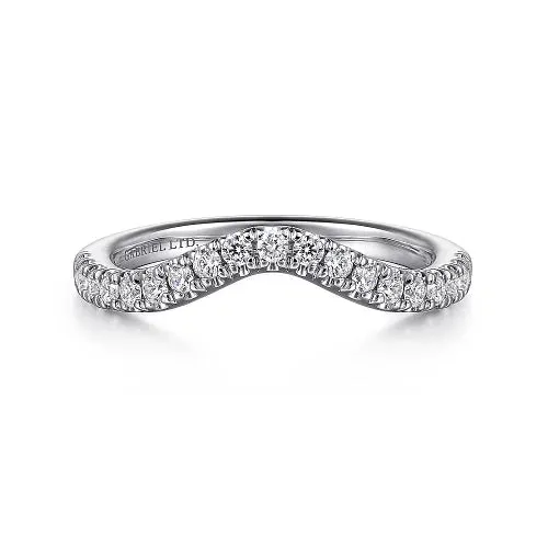 Classic Curved Diamond Wedding Band