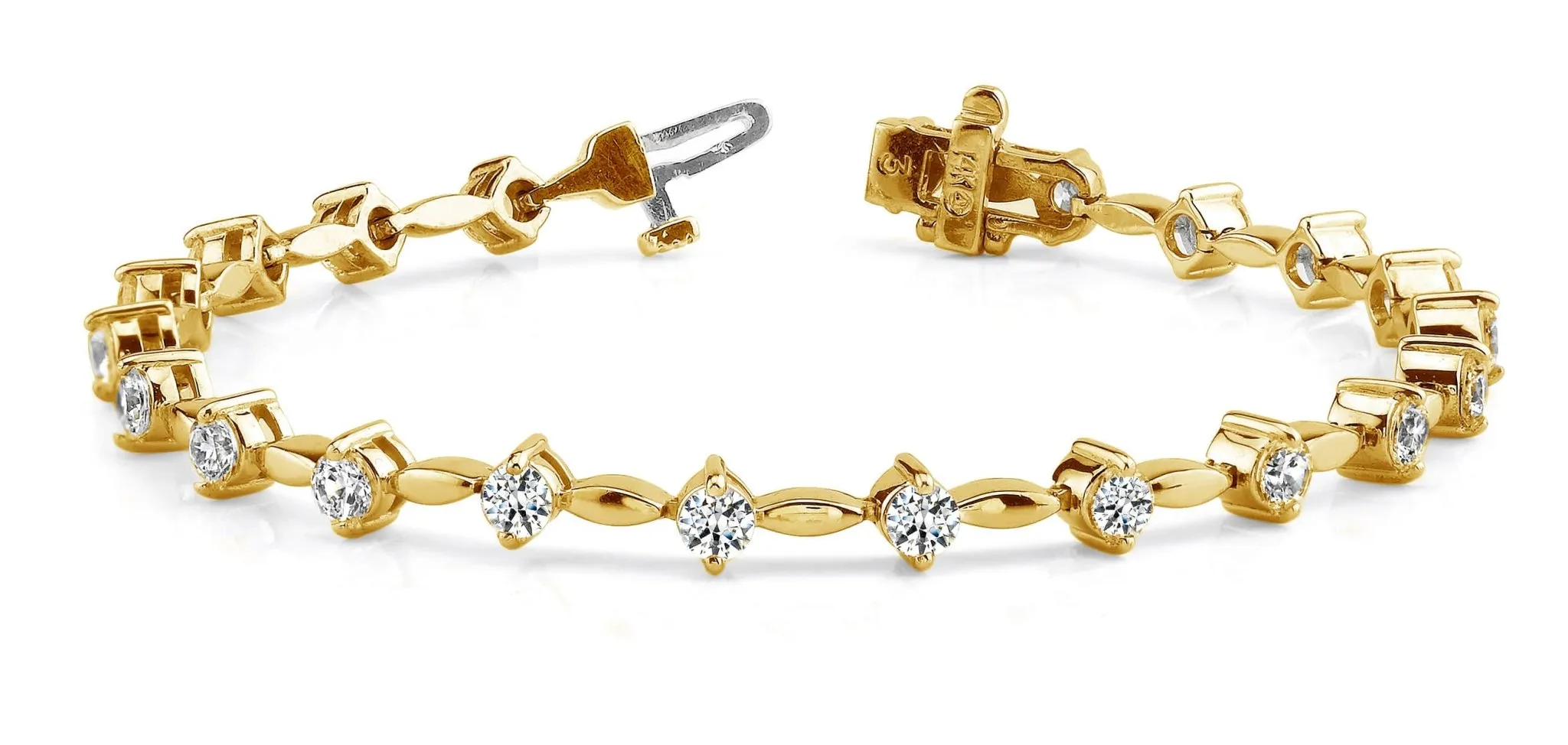 Classic Diamond Link Diamond Bracelet with 3.99 ct.(finished) 3.8mm