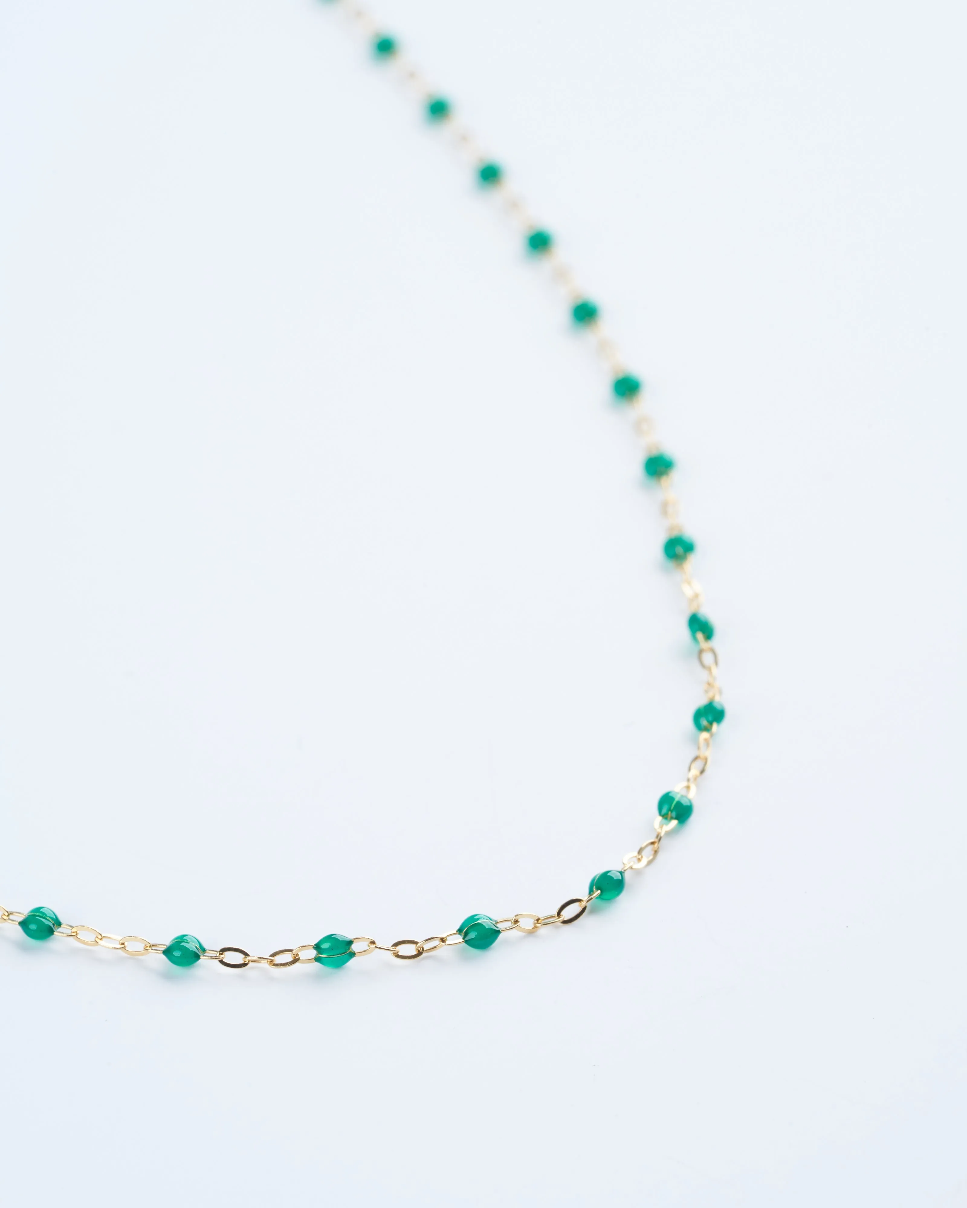 classic gigi yellow gold necklace - emerald