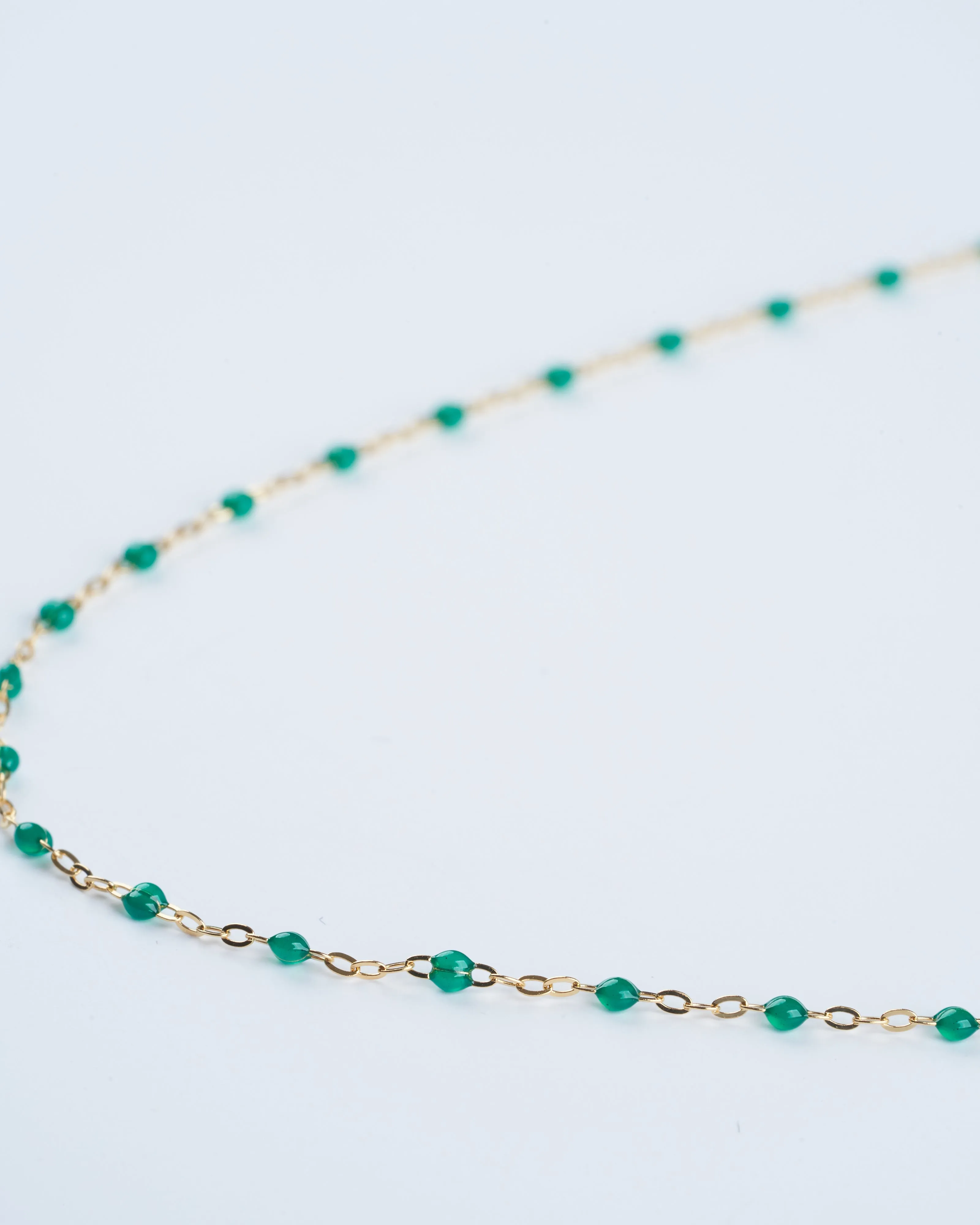 classic gigi yellow gold necklace - emerald