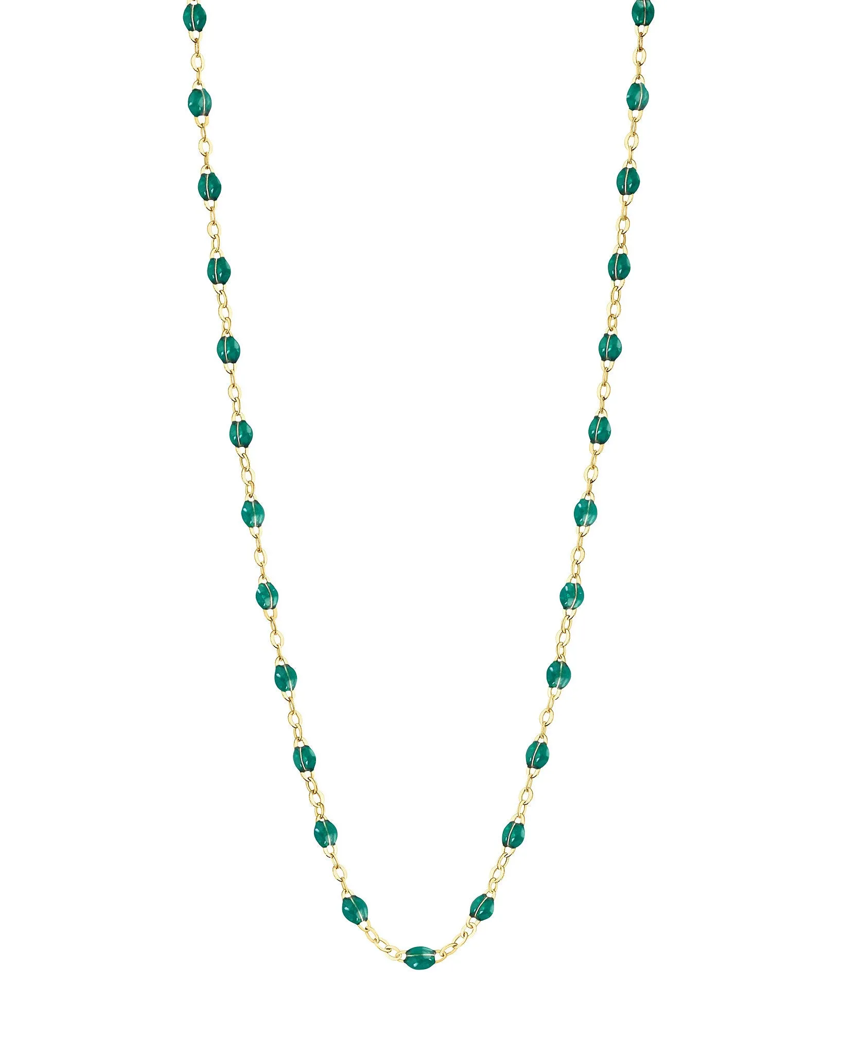 classic gigi yellow gold necklace - emerald