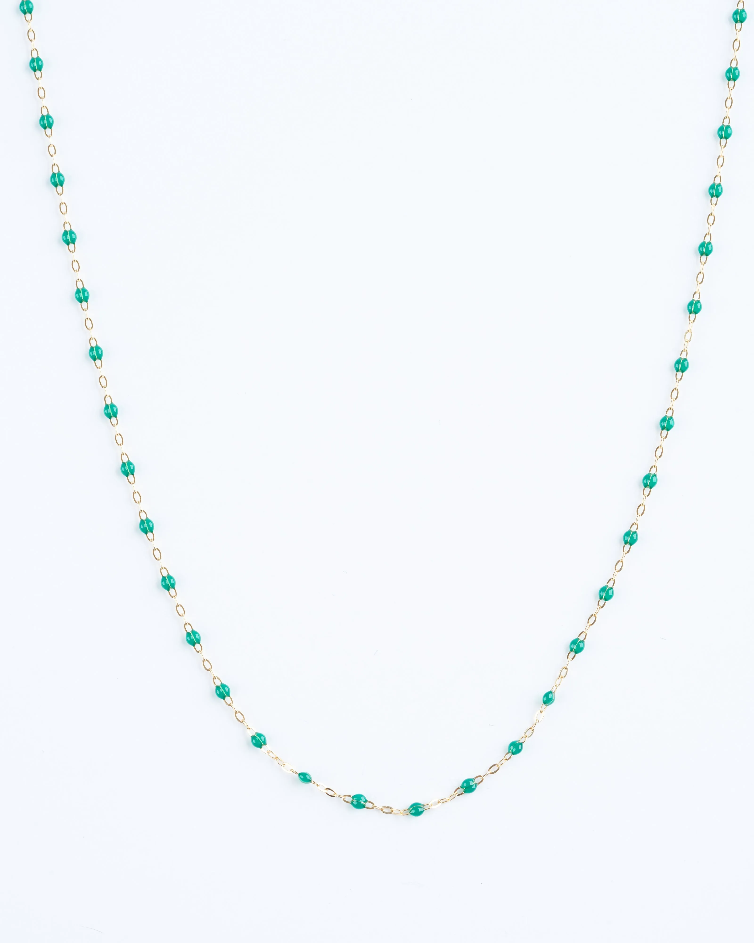classic gigi yellow gold necklace - emerald