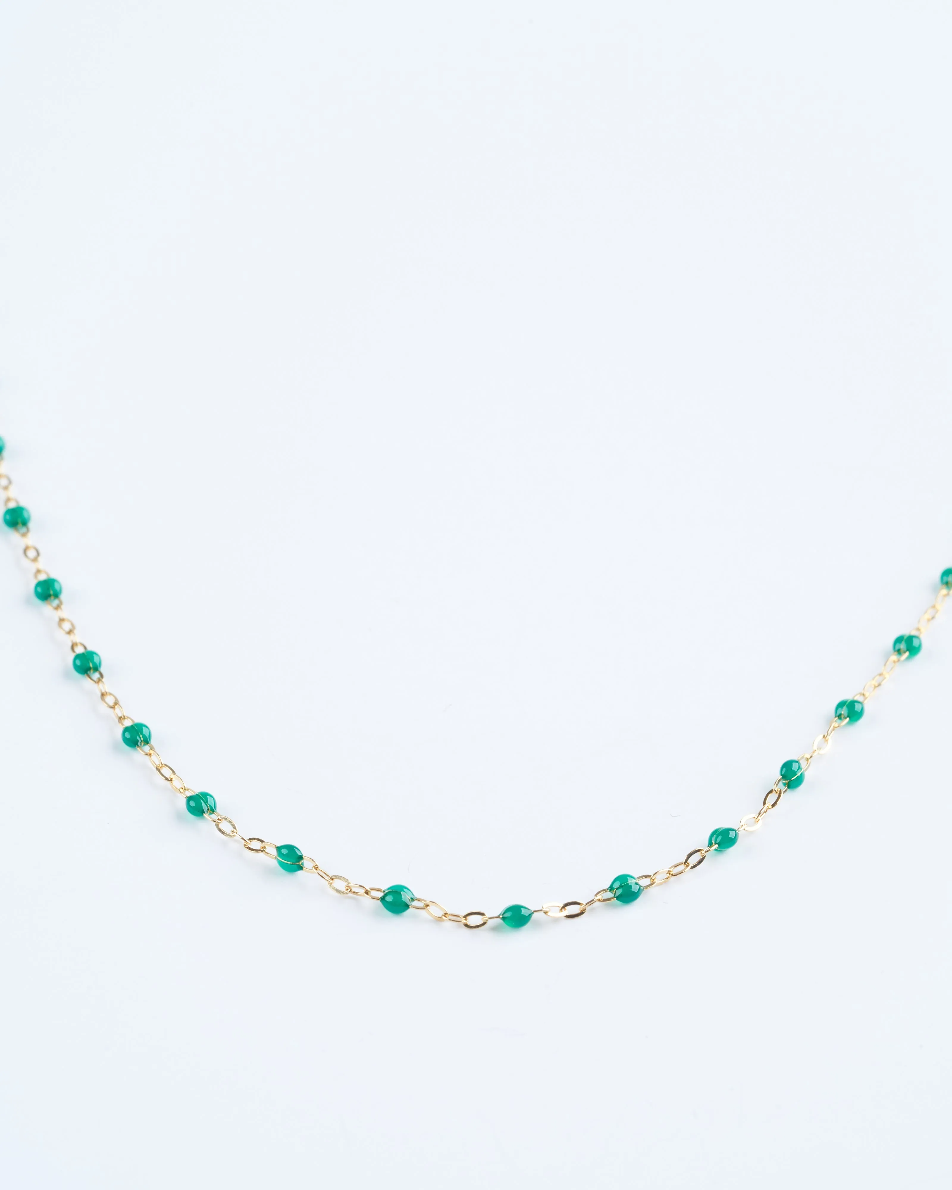 classic gigi yellow gold necklace - emerald