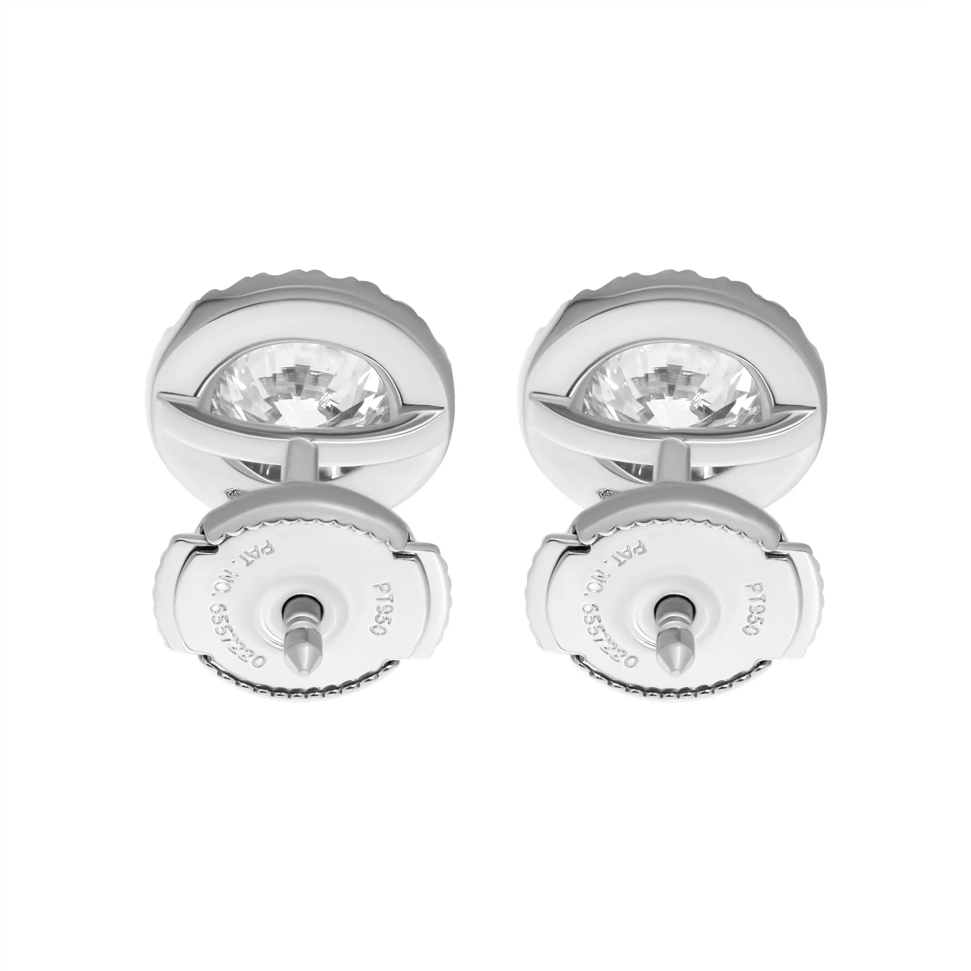 Classic halo with Round 0.70 carat Diamond studs in Platinum