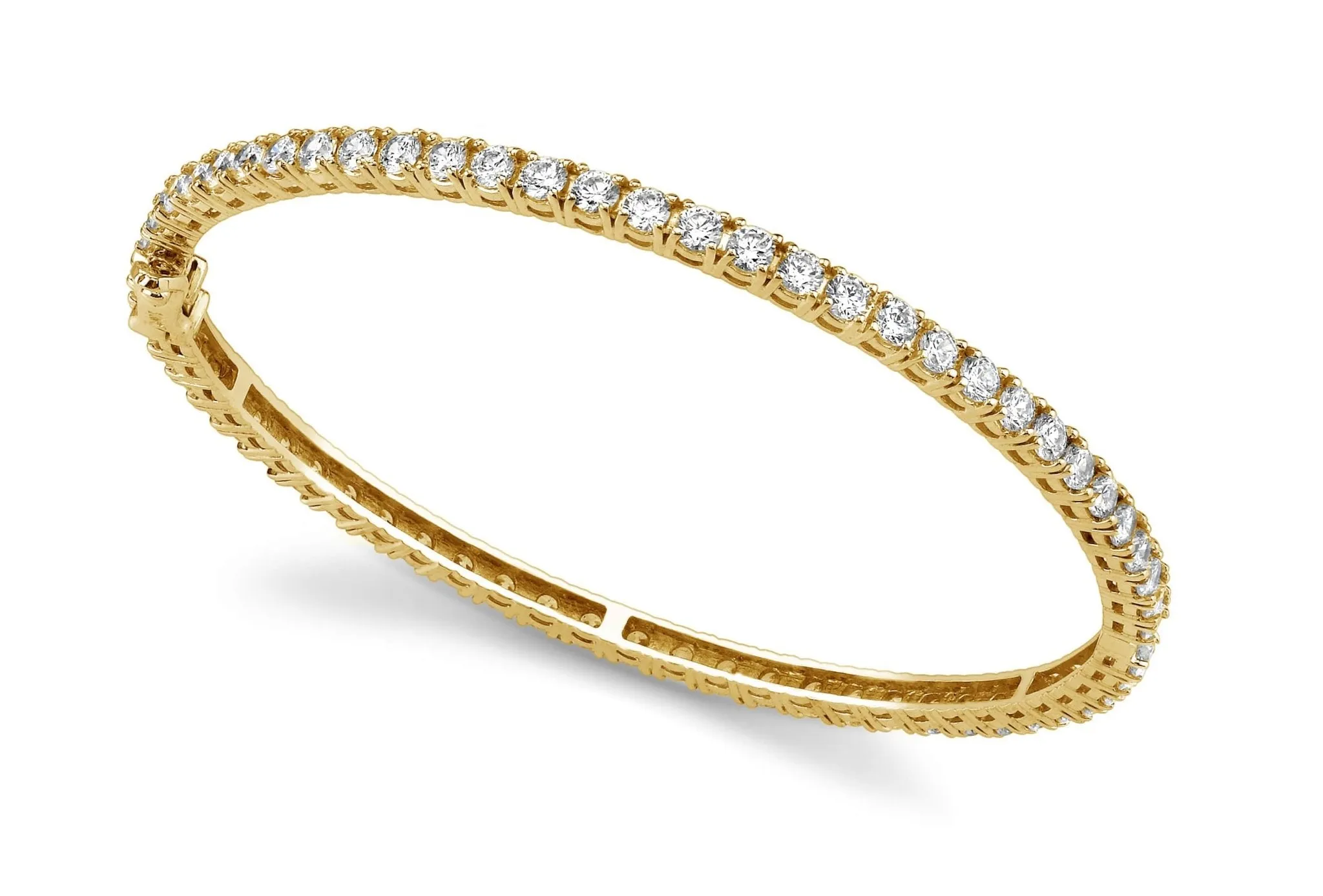 Classic Prong Set Lab-Grown Diamond Bangle with 5.42 ct.(finished) 2.8mm
