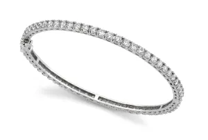 Classic Prong Set Lab-Grown Diamond Bangle with 5.42 ct.(finished) 2.8mm